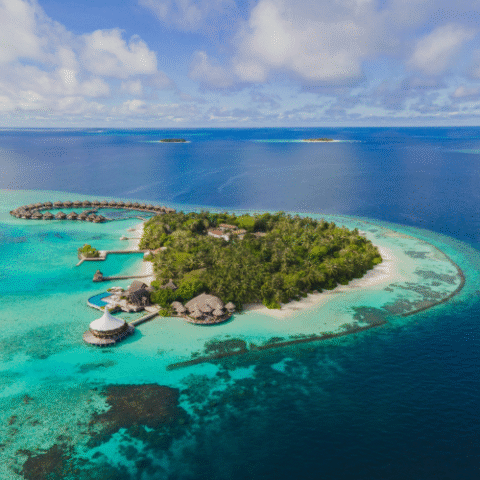 Baros Maldives set fra luften